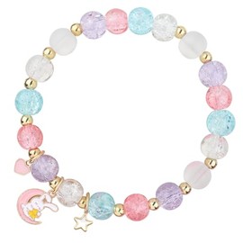 xuzhiyuan Easter Beads Bracelets Cute Candy Color Beads Elastic Bunny Rabbit Heart Star Bracelets Holiday Party Jewelry for Women Men, Adjustable, metal, no gemstone