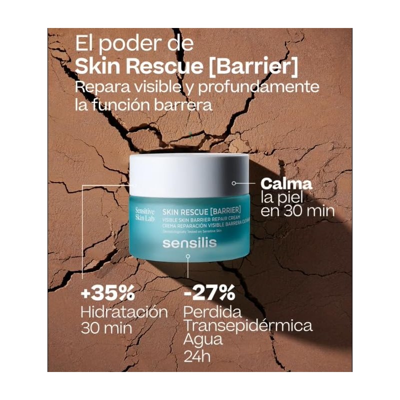 Sensilis Skin Rescue Barrier Crema Facial Repara Profundamente Piel Alta