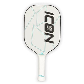 Diadem ICON Pickleball Paddle (White, Mid, 8oz) | Graphite Carbon Fiber, Honeycomb Core, Fiberglass Face, Ultra Sleek Edge Guard, Spin Friendly | Indoor/Outdoor | USAPA Approved