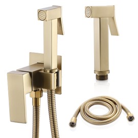 Vanbus Handheld Toilet Bidet Sprayer, Hot and Cold Water Bidet with Mounting Valve, Adjustable Water Pressure Stainless Steel Spray for Women, Pets, and Baby Cleaning