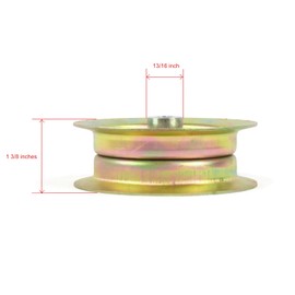 The ROP Shop | (Pack of 3) Flat Idler Pulley for 2008 Toro TimeCutter Z5000 74370, 74391 Mower