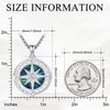 ViKing Necklace 925 Sterling Silver Vegvisir Pendant Compass Necklace Nordic