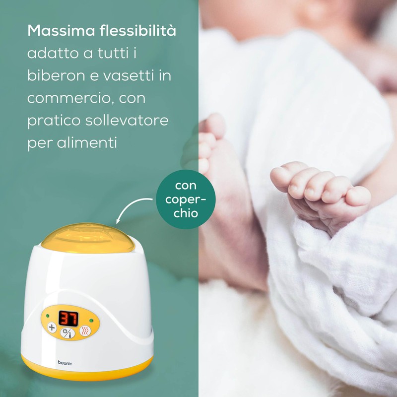 Beurer BY 52 Scaldabiberon e Scaldapappe 2in1 con Display Digitale,
