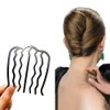4 Pcs Hair Fork Clip Metal Hair Side Combs Bun