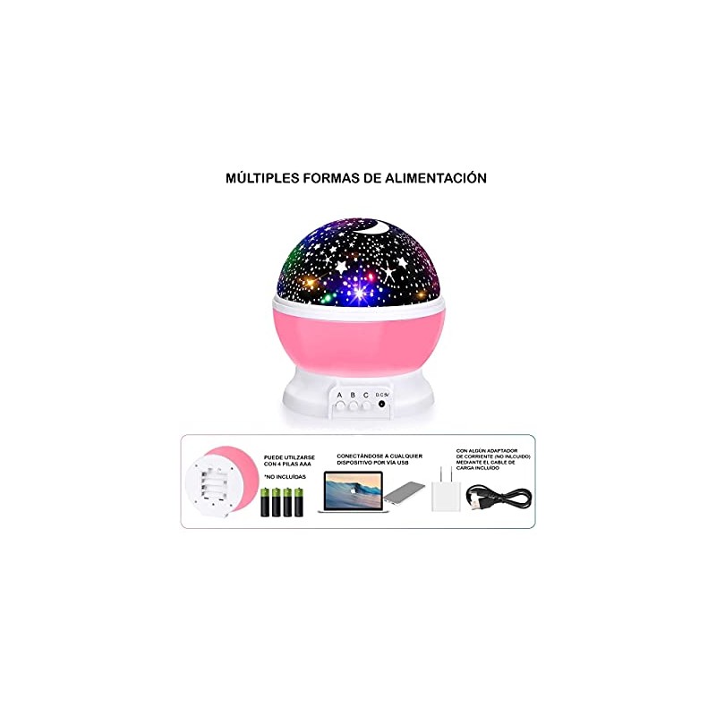 Vimi - Lampara de Noche Mesa Proyector De Estrellas Niños