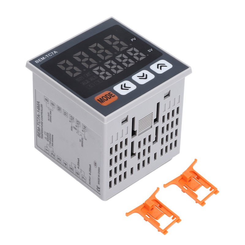 PID Temperature Controller 72x72mm Digital Display Intelligent Thermostat AC 100‑240V