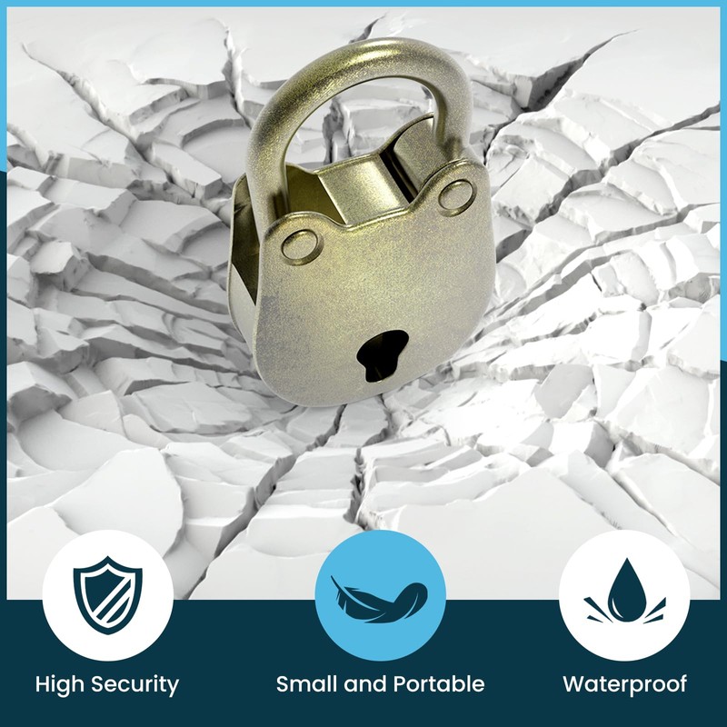 SDTC Tech 2pcs Mini Antique Padlock Retro Vintage Style Bear