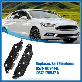 A ABSOPRO 1 Pair Front Left and Right Bumper Bracket for Ford Fusion 2013-2016 DS7Z-17C947-B Plastic Black Item Replacement