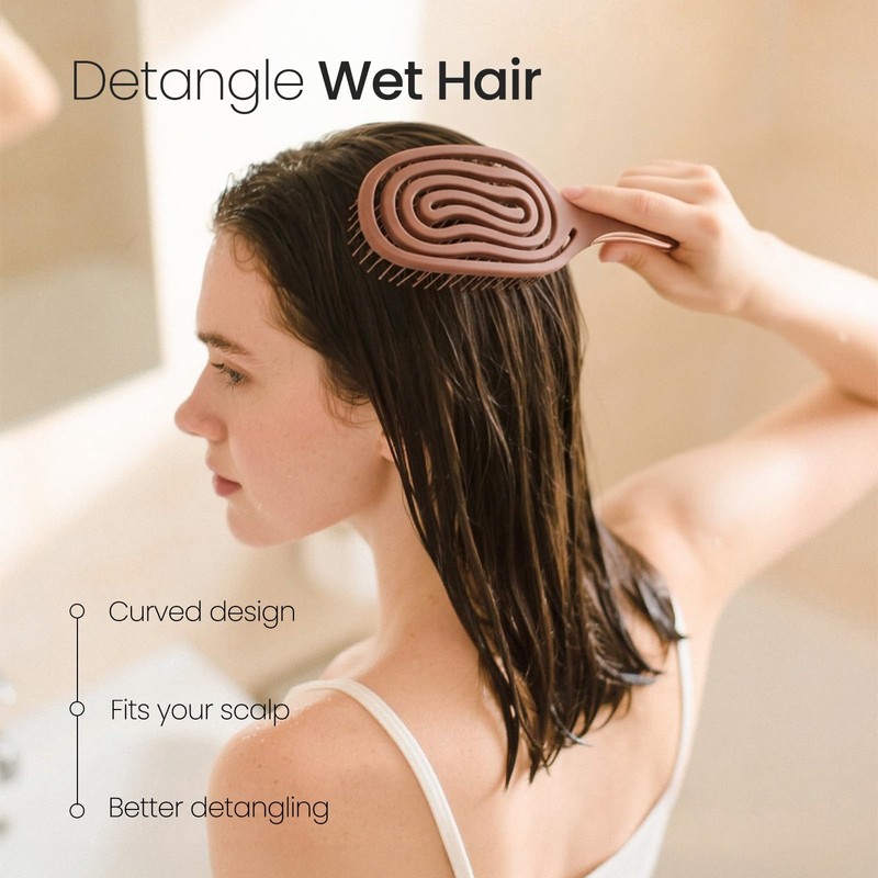 AIMIKE Detangle Hair Brush, Gentle Spiral Detangler for Fine, Fragile