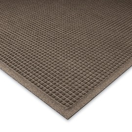 WaterHog Fashion Mat | Commercial-Grade Entrance Mat with Fabric Border – Indoor/Outdoor, Quick Drying, Stain Resistant Door Mat (Dark Brown, 2' x 3')