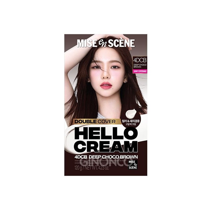 미쟝센 헬로크림 더블커버 4DCB 딥초코브라운 염색약 새치염색 손상모 뿌리염색