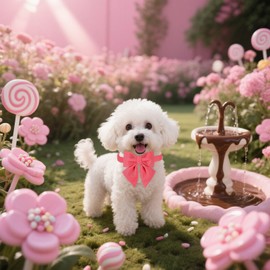 Maca Bates Dog Collar with Peach Pink Bow Bowtie for Dogs Solid Colors Sailor Bow Tie Adjustable Breakaway Girly Collars Birthday Gift for Small Medium Large XL Girl Female Boy Male Puppy Pet