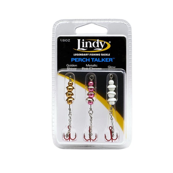 Lindy Fishing Tackle - 3 Pk Lindy Perch Talker 1/8 oz (PK3LDY2), Multi-Color, Standard