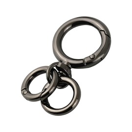 FUSSED Motorcycle Key Chain, Bicycle Key Ring, Car Keychain, Carabiner Hook, Lightweight, Long Lasting, Easy Handling, Fall Off and Lost Prevention, Simple Stylish Key Clip for Men and Women, Black