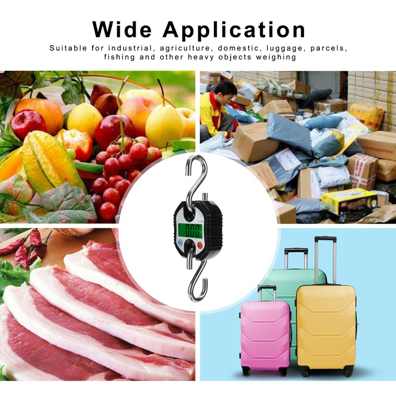 150KG Crane Scale LCD Digital Electronic Hook Hanging Weight for