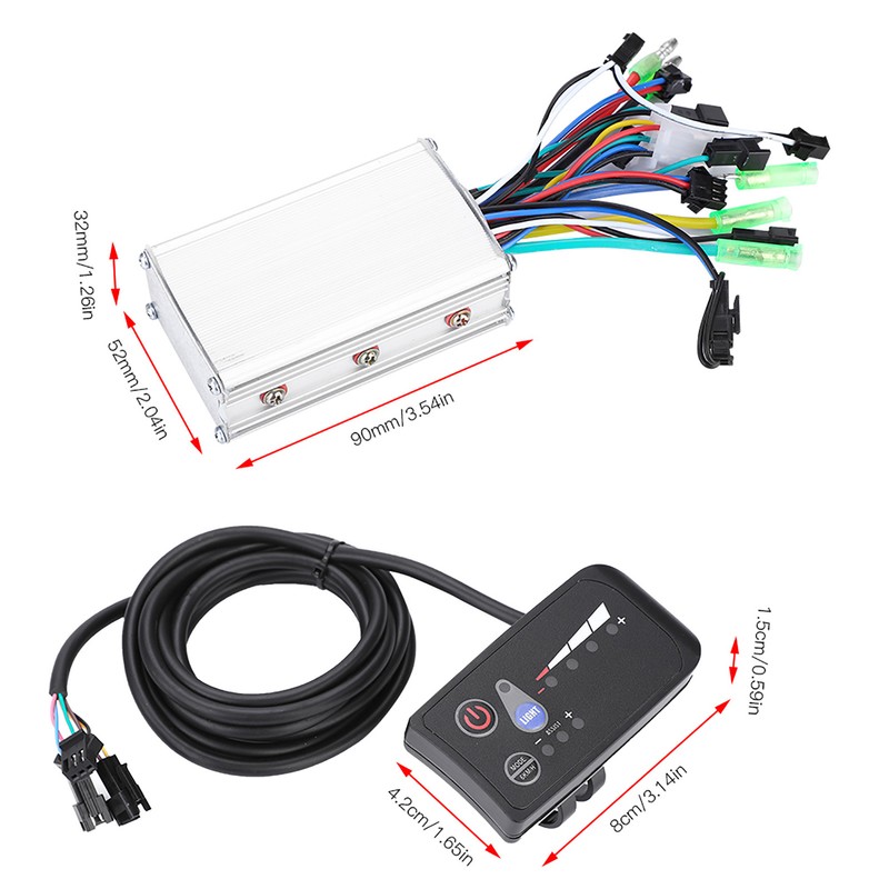 250W/350W Waterproof LED Display Panel Electric Bicycle Scooter Brushless Controller