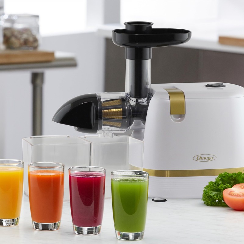 Omega H3000RWH13 Cold Press 365 Juicer Slow Masticating Extractor Creates