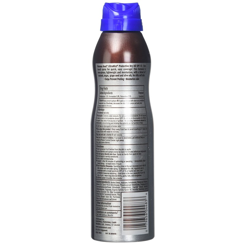 Banana Boat UltraMist Protective Dry Oil Spray SPF 15 Sunscreen