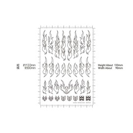 Haikyu Parts FTPL-MTVLT Fire Tribal Decal Outline Metallic Violet 1 Piece Plastic Model Decal