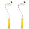 2Pcs Paint Roller Kit 8 Wheels Tube Roller Brush Firefighting