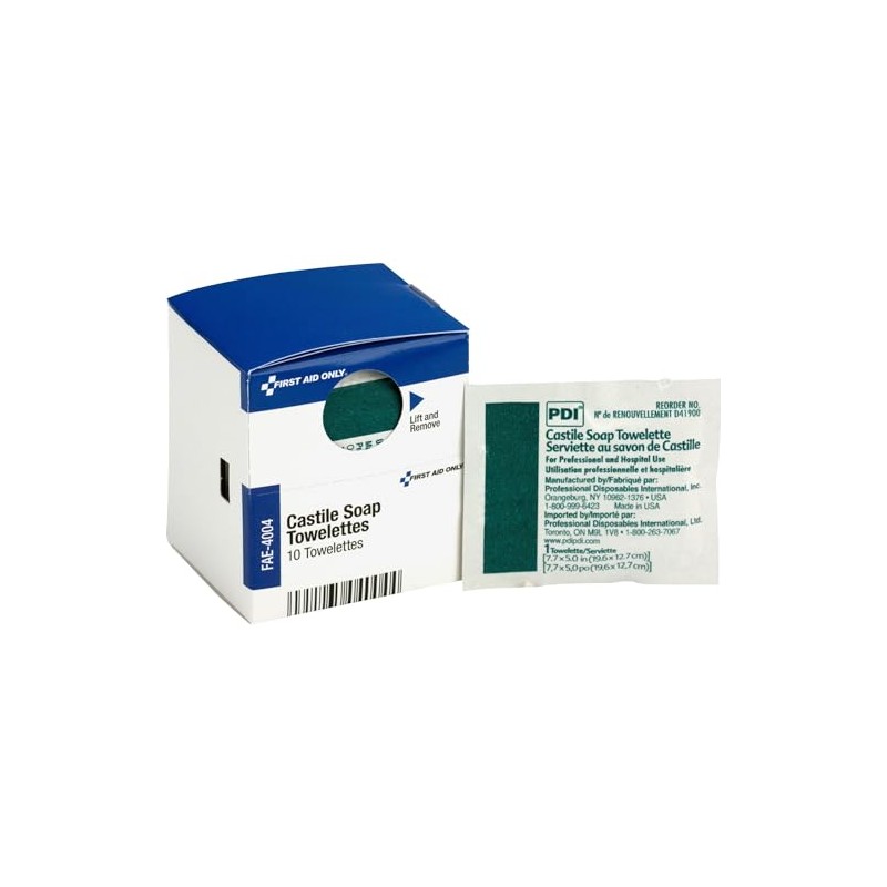 First Aid Only, Inc FAE4004 Toallas de jabón de Castilla,
