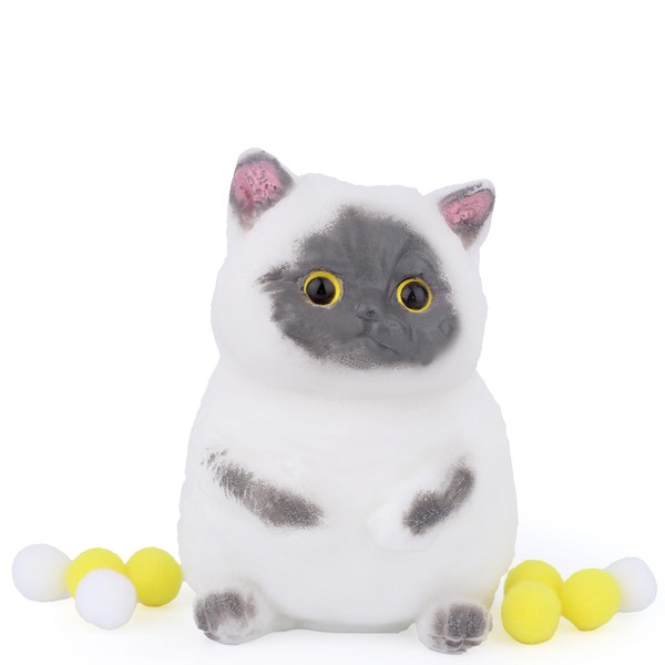 Cute Squeeze Cat Toy, Small Gray Soft Animal Kitten Fidget