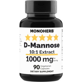 MONOHERB D-Mannose Extract 1000 mg - 90 Vegetarian Capsules