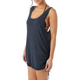O'NEILL Women's Sonny Side-Tie Short Cover Up Dress, Beach Cover Up Dress, Stylish Swim Cover Up Dress for a Chic Beach Look,Slate-L