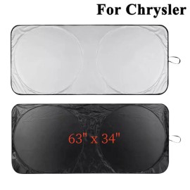 CP-AUTO For Chrysler Car Large Windshield Sun Shade Reflective UV Block Sunscreen Visor