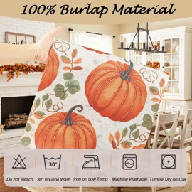 Fall Thanksgiving Table Runner, Pumpkin Autumn Harvest Seasonal Table Runner, Autumn Kitchen Dining Table Decoration for Home Party Decor,Thanksgiving, Holiday-13x72 Inch