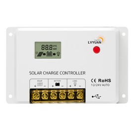 LVYUAN PWM 40A Solar Charge Controller, 12 V 24 V, USB 5 V Output, LCD Screen, Marine Activated, Outdoor, Sleeping in Car, Disaster Prevention, Earthquake Power Outage, Disaster Prevention Spare Part,