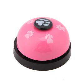 Pet Training Bells, Iron Robust Durable Cute Cartoon Pet Bell Dog Puppy Pet Potty Training Bells Dog Door Bell for Dog Cat (Pink)