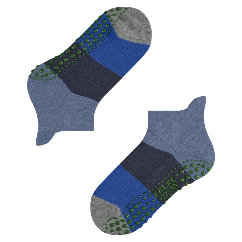 FALKE Unisex Kids Stopper Socks, Blue melange 6667 environmentally friendly