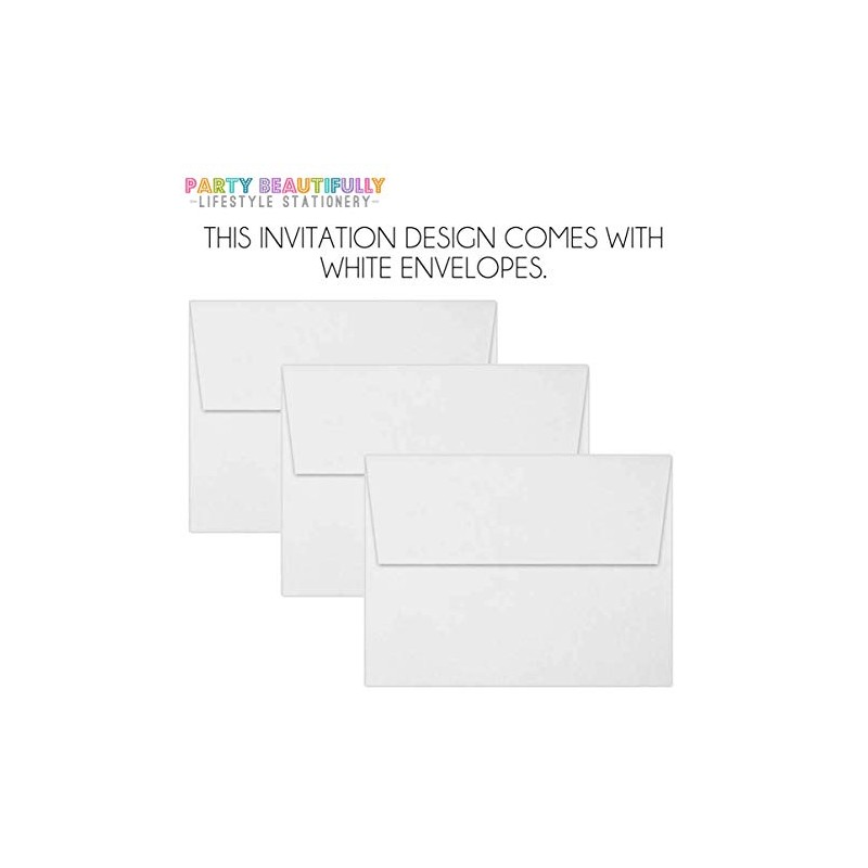 Turquoise Birthday Party Invitations With Envelopes