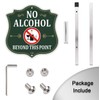 No Alcohol Beyond This Point Sign 10" x 10" With