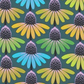 ａ aternee FreeSpirit Hindsight Echinacea Glow Algae, Fabric by the Yard