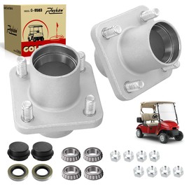 Roykaw Golf Cart Wheel Hub Assembly Compatible with EZGO TXT, Medalist, Marathon, ST 350 & Workhorse w/DCS 1979-2001.5, OEM# 12992-G1, 14926-G1, 17477-G1, 19058-G2, 19932-G1