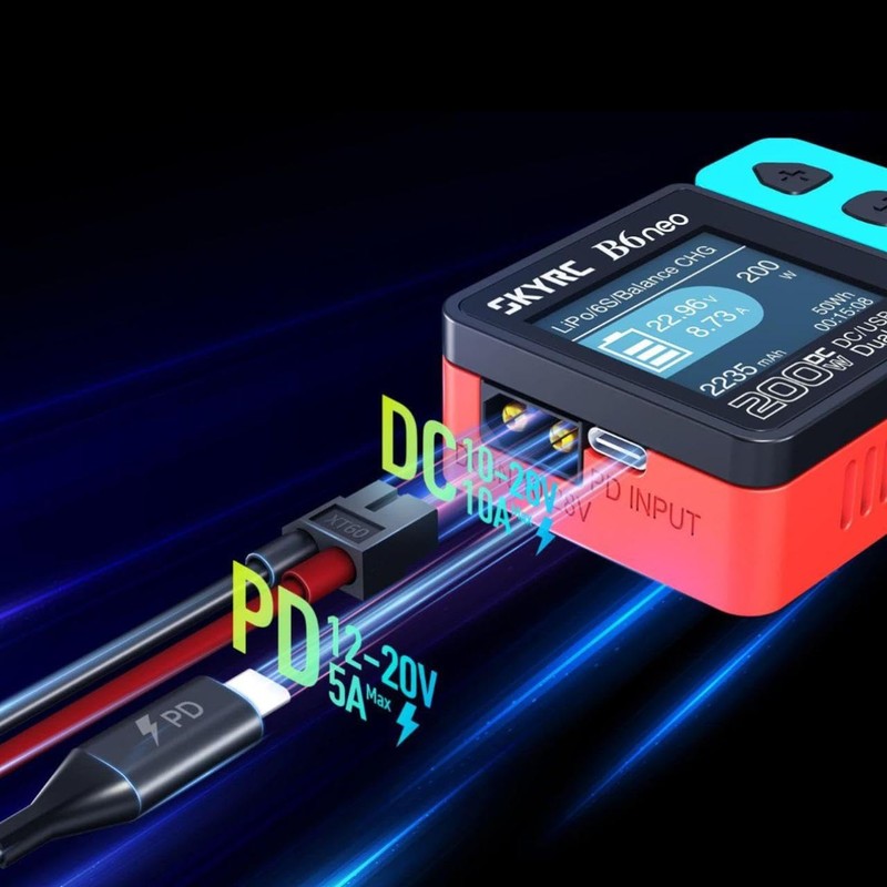 SkyRC B6 Neo Cargador inteligente de 200 W CC con