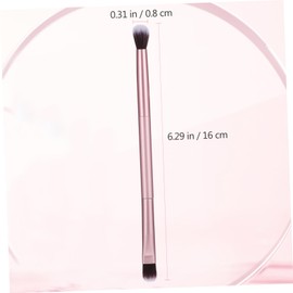 FOMIYES Double Ended Cosmetic Makeup Brush for Women Dark Matted Golden Dual Function Tool for Eyeshadow Eyebrow Application for Daily and Easy to Hold Handle