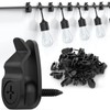 Outdoor String Lights Clips, Weatherproof Cable Hanger Hooks for Hanging