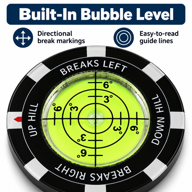 Golf Green Reader Ball Marker JJ024 – 1.57-Inch Bubble Level