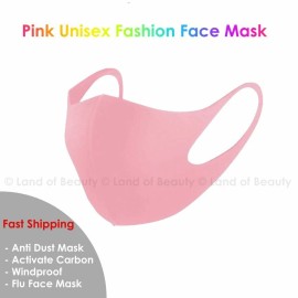 Fashion Face Fashion Gray Mask Washable 3D/ Ship within 24Hrs (Choose Your Quanitities) - 1 Pink Mask