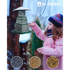 KTQUICK Bird Feeder for Birds, Bird Feeder, Bird Feeder for Hanging, Wild Birds, Hanging Cone, Bird Feeder, Weatherproof, Balcony, Covered