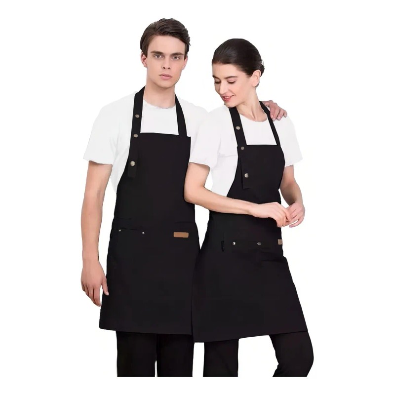2 Pack Mandil Delantal Para Chef Anti-agua Poliéster Algodón Color