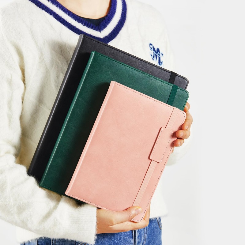 Journal Notebook A5 Hardback, Leather Notebook Notepad with 320 Pages