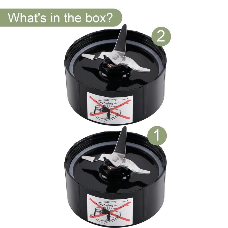 Equust 2-pack Cross Blade Blender Replacement Parts Work with Magic
