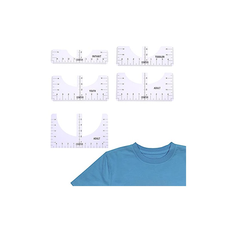 DBOO 5 Pcs T-Shirt Alignment Tools Tshirt Ruler Guide T-Shirt