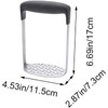 RIJIS Heavy Duty Strong Stainless Steel Potato Masher Black Handle