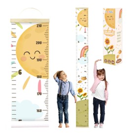 KooKooBaby KooKooBaby Kids Growth Chart For Wall - 82"x7.9" Premium Canvas Removable Height Chart for Kids Height Measurement for Wall, Height Chart for Kids & Babies, Kids Height Wall Chart (You're My Sunshine)
