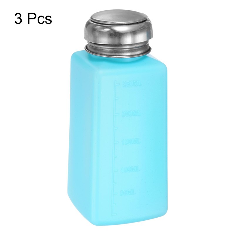 sourcing map 3pcs Solvent Alcohol Dispenser 250ml Push Down Dispenser